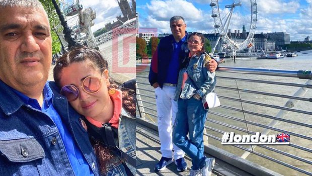 Elnarə mayor həyat yoldaşı ilə Britaniyada - FOTO