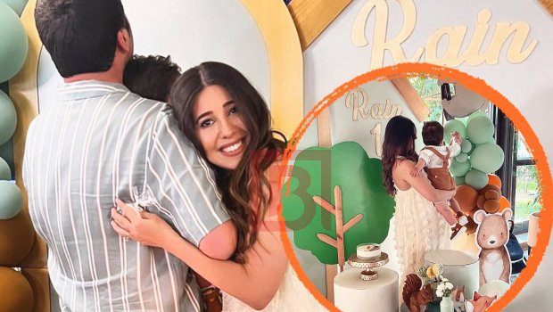 Teleaparıcı oğlunun ad günündə ərinin üzünü gizlətdi - FOTO 