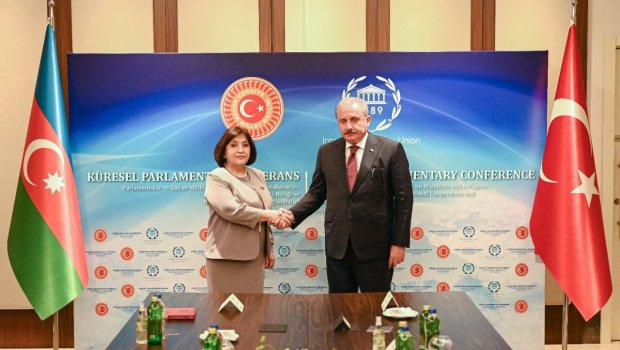 Sahibə Qafarova Mustafa Şentopla görüşdü - YENİLƏNİB/FOTO 