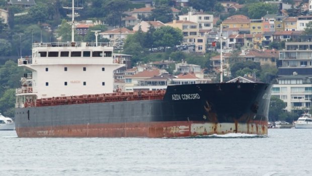 Türkiyənin yük gəmisi Mariupoldan Novorossiysk limanına gəldi