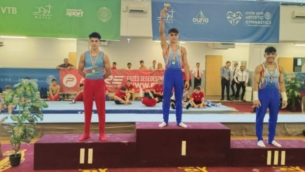 Gənc gimnastımız beynəlxalq yarışda 3 medal qazandı