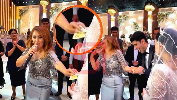 Bəy toyda Elnarəyə pul uzatdı, o isə qəbul etmədi – VİDEO 