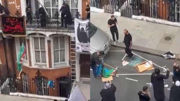 Londondakı səfirliyimizə bu radikal dini qruplaşma HÜCUM EDİB - VİDEO