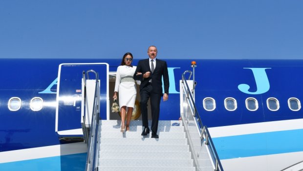 İlham Əliyev Türkiyəyə işgüzar səfərə gedib - FOTO/VİDEO