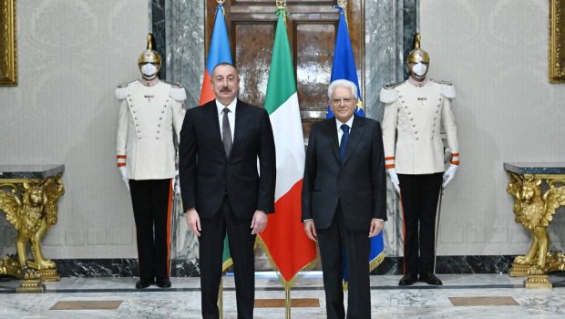 İlham Əliyev İtaliya Prezidenti Sercio Mattarella ilə görüşüb - FOTO