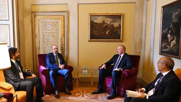İlham Əliyev İtaliyada Səudiyyə Ərəbistanının investisiya naziri ilə görüşdü - VİDEO