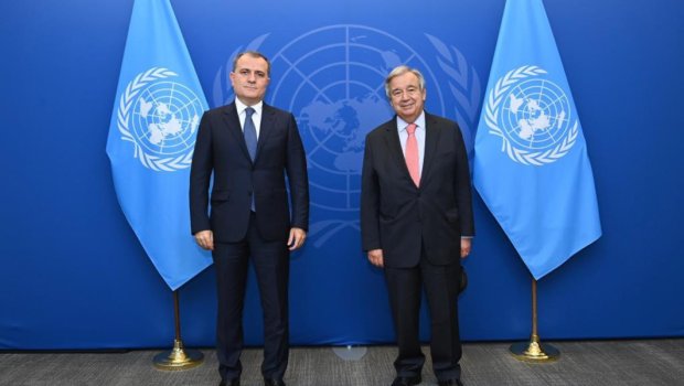 Ceyhun Bayramov Quterreş ilə görüşüb - Qaçqınların qayıdışı müzakirə edilib