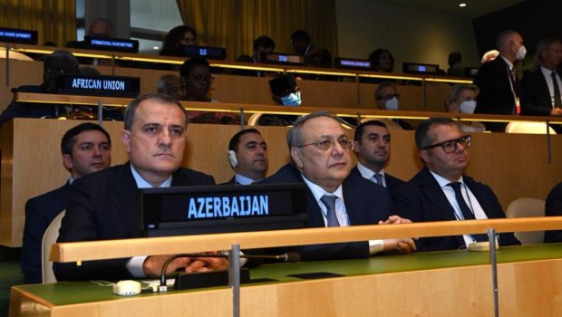 Ceyhun Bayramov BMT BA-nın 77-ci sessiyasının açılışında iştirak edir - FOTO 