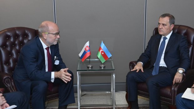 Ceyhun Bayramov slovakiyalı həmkarı ilə görüşdü - FOTO