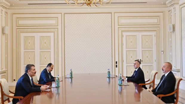 İlham Əliyev Türkiyənin səhiyyə nazirini qəbul edib