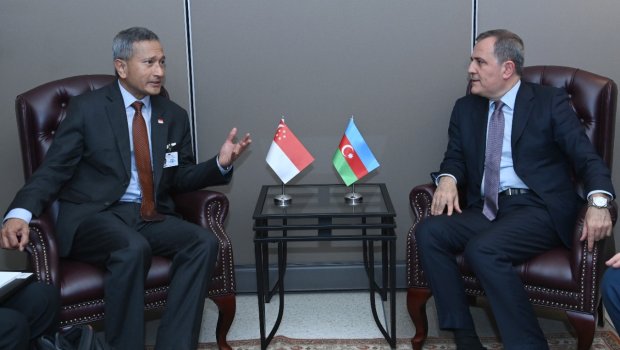 Ceyhun Bayramov Pakistanın və Sinqapurun XİN başçıları ilə görüşdü