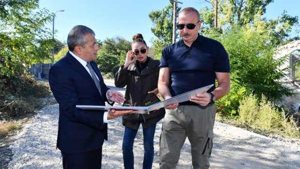 Şuşa mənzil-kommunal və təmir xidmətinin inzibati binası bərpa olunur - FOTO-VİDEO