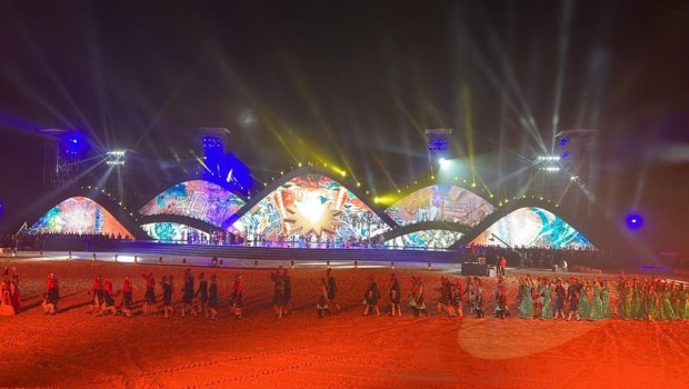 İdmançılarımız IV Dünya Köçəri Oyunlarının açılış MƏRASİMİNDƏ - FOTO/VİDEO  