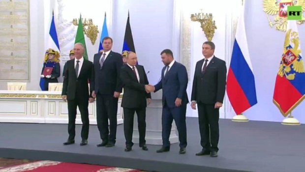 Putin Ukraynanın 4 subyektinin Rusiyaya “daxil olması” haqda sazişlərə imza atdı - VİDEO