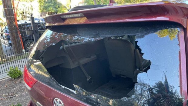 ABŞ-dakı səfirliyimizin atəşə tutulan avtomobilinin GÖRÜNTÜLƏRİ - VİDEO