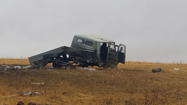 Erməni hərbçiləri daşıyan maşın özlərinin basdırdıqları minaya düşdü - FOTO 