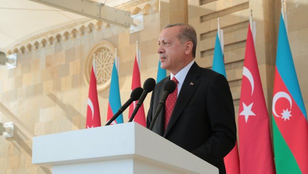 Türkiyə Prezidenti Cəbrayılda Ümummilli lideri andı