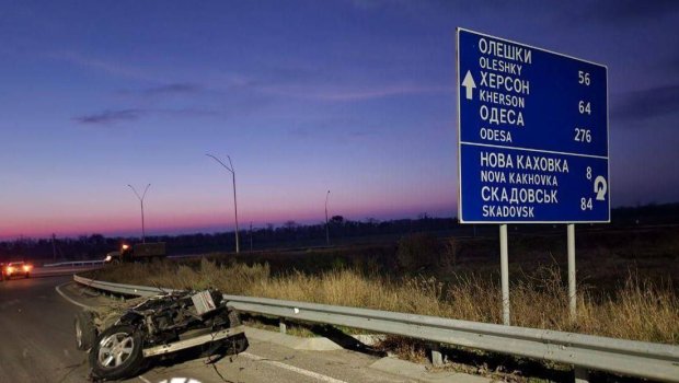Xerson qubernatoru müavininin öldüyü qəza yerindən FOTOLAR 