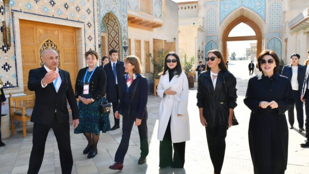 Mehriban Əliyeva Səmərqənddə “Əbədi şəhər”lə tanış oldu - FOTO