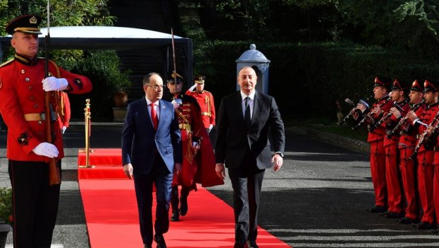 İlham Əliyevin Tiranada rəsmi qarşılanma mərasimi oldu - FOTO/VİDEO