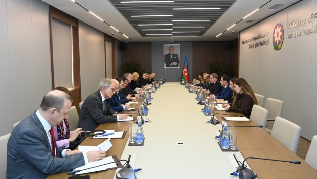 Ceyhun Bayramov Aİ-nin Şərq Tərəfdaşlığı üzrə elçisi ilə mina təhlükəsindən DANIŞIB - FOTO 