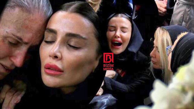 Özge Ulusoy atasının dəfnində hönkür-hönkür ağladı - FOTO/VİDEO