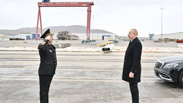 Prezident “Akademik Xoşbəxt Yusifzadə” tankerinin istismara verilməsi mərasimində iştirak edib - FOTO