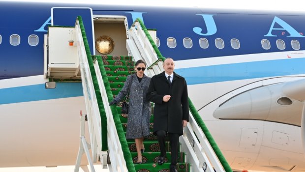 İlham Əliyev və Mehriban Əliyeva Türkmənistanda səfərdədirlər - FOTO-VİDEO