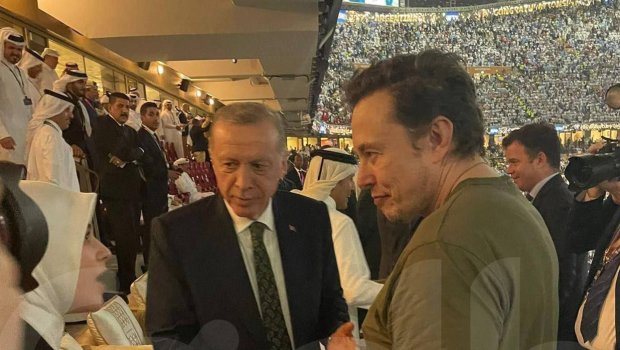 Ərdoğan Qətərdə final matçından sonra İlon Maskla görüşdü - FOTO