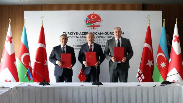 Türkiyə, Azərbaycan və Gürcüstan müdafiə nazirləri arasında görüşün yekun Bəyannaməsi imzalandı