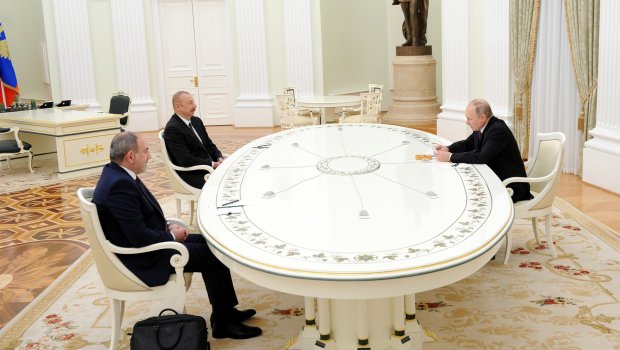 Putin: “Dünən İlham Əliyev və Paşinyanla üçtərəfli görüş keçirdik” - VİDEO