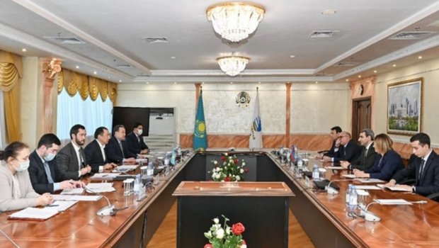 Qazaxıstanla Transxəzər Beynəlxalq Nəqliyyat Marşrutu üzrə birgə fəaliyyət MÜZAKİRƏ EDİLDİ - FOTO 