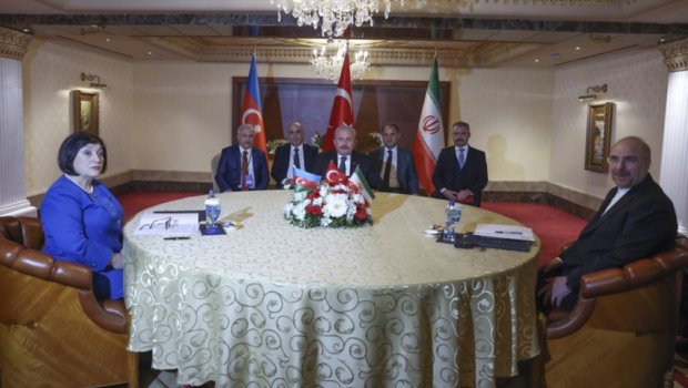 Azərbaycan, Türkiyə və İran parlamentinin sədrləri regional problemləri müzakirə edib