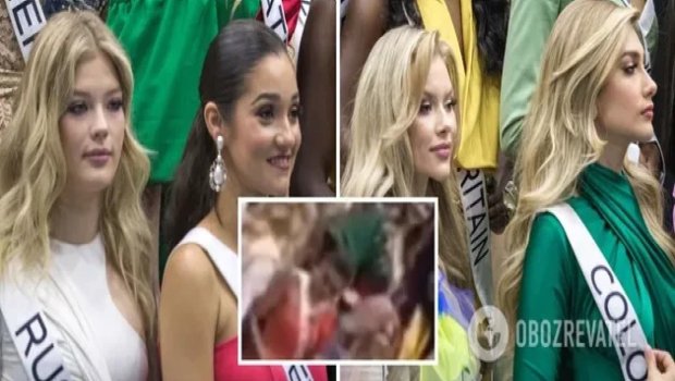 Ukraynalı təmsilçi “Kainat gözəli” yarışmasında rus iştirakçının yanında durmaqdan imtina edib - VİDEO