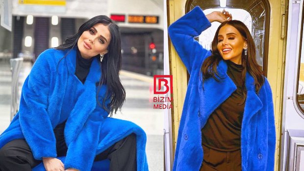 Günel Bakı metrosunda POZLAR VERDİ - FOTO