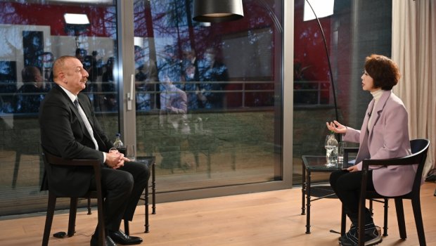 İlham Əliyev Çinin televiziya kanalına MÜSAHİBƏ VERDİ - FOTO/VİDEO