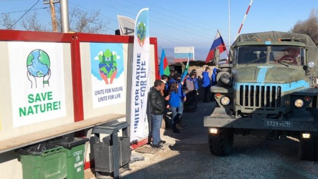 Bu gün Xankəndidən Laçına sülhməramlıların 29 avtomobili keçib