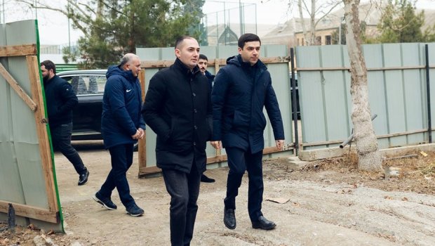 Gəncədə futbol akademiyası üçün bina inşa edilir - FOTO