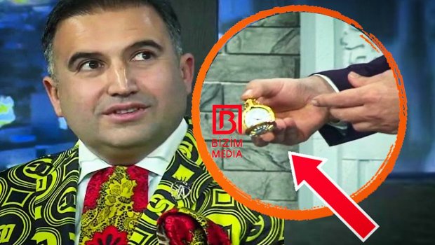 Hacı Nuran brilliant daşlarla bəzədilmiş qızıl saatını GÖSTƏRDİ - VİDEO