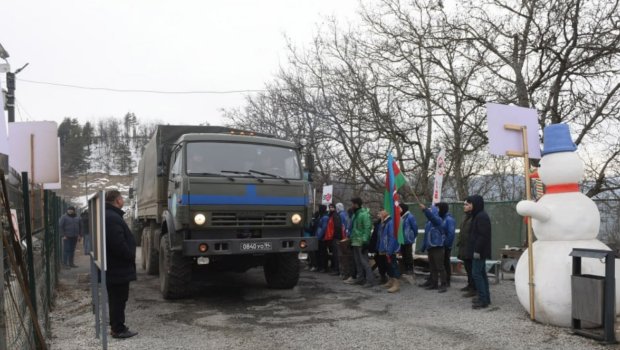 Sülhməramlıların daha 20 avtomobili aksiya ərazisindən keçdi – FOTO