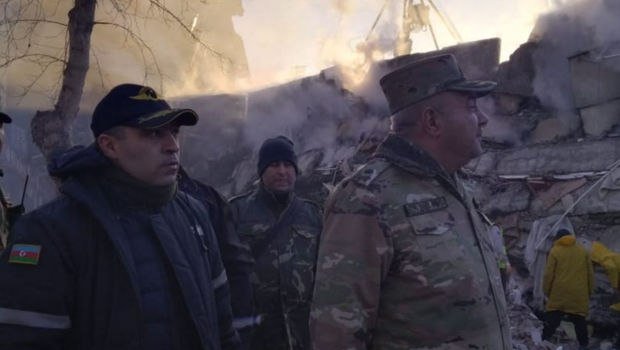 Azərbaycanın Xilasetmə Xidmətinin rəisi Kahramanmaraşdadır 