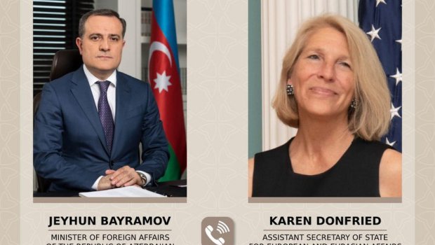 Ceyhun Bayramov ABŞ dövlət katibinin köməkçisini Laçın yolundakı aksiya barədə MƏLUMATLANDIRDI 