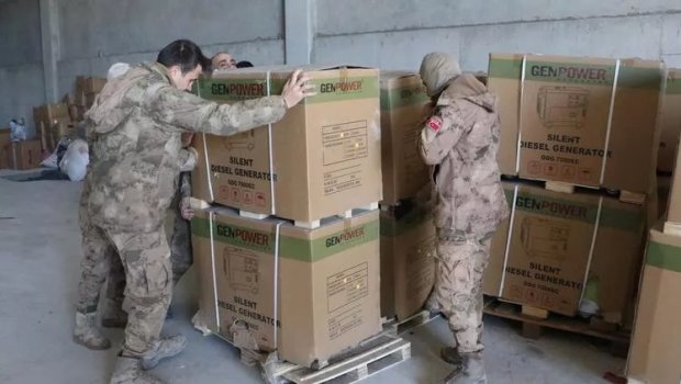 Azərbaycandan göndərilən generatorlar Şanlıurfaya çatdı
