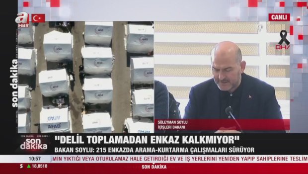 Soylu: “215 dağıntıda xilasetmə işləri davam edir” – VİDEO
