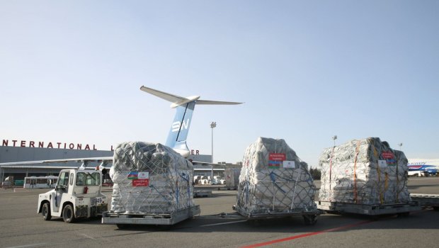Mehriban Əliyevanın tapşırığı ilə daha bir humanitar yardım Türkiyəyə yola DÜŞDÜ - FOTO