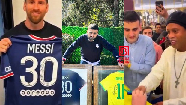 Aşpaz Burak Ronaldinyo və Messinin hədiyyə verdiyi formaları SATIŞA ÇIXARDI - VİDEO