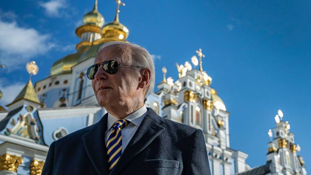 ABŞ prezidenti Kiyev küçələrində – FOTOLAR