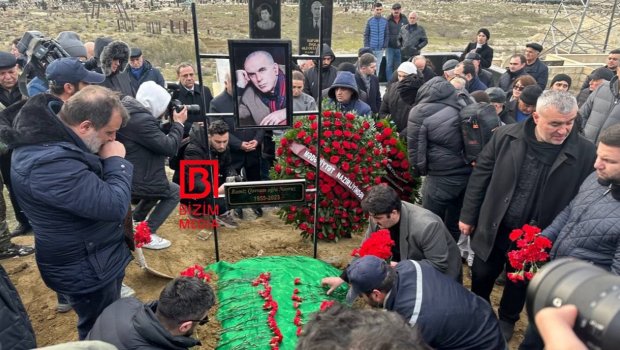 Mədəniyyət Nazirliyinin nümayəndələri Xalq artisti Ramiz Novruzun dəfn mərasimində - FOTO