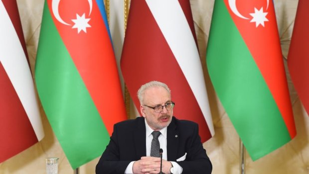 “Azərbaycanı iqtisadi əlaqələrdə yaxın tərəfdaş kimi görürük” - Latviya prezidenti