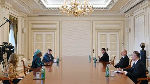 İlham Əliyev BMT rəsmisini qəbul edib - FOTO